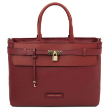 Tenace Leather handbag Bordeaux