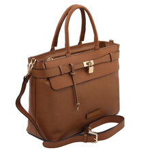Tenace Leather handbag Cognac