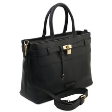 Tenace Leather handbag Black