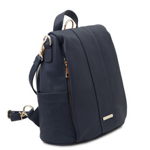 TL Bag Soft leather backpack Dark Blue