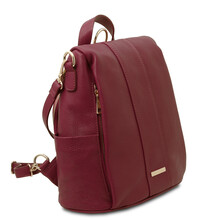 TL Bag Soft leather backpack Bordeaux