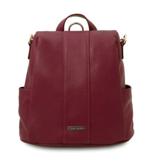 TL Bag Soft leather backpack Bordeaux