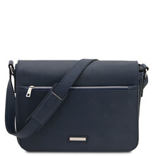 Messenger Leather messenger bag Dark Blue