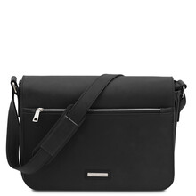 Messenger Leather messenger bag Black