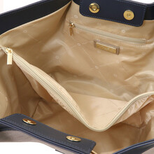 Soleil Suede leather shopping bag Light Taupe