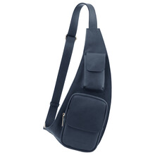 Leather crossover bag Dark Blue