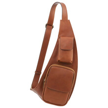 Leather crossover bag Brown