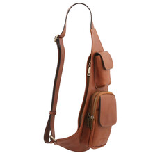 Leather crossover bag Dark Brown