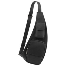 Leather crossover bag Black