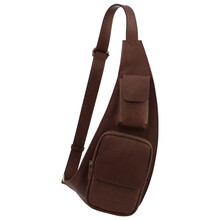 Leather crossover bag Dark Brown