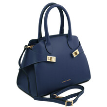 Coccola Leather handbag Dark Blue