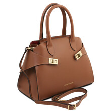 Coccola Leather handbag Cognac