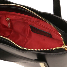 Olimpia Leather tote - Small size Black