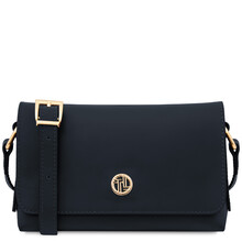 Biscuit Soft leather shoulder bag Dark Blue