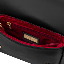 Biscuit Soft leather shoulder bag Black
