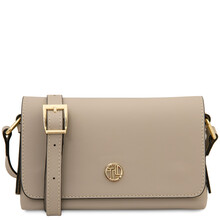 Biscuit Soft leather shoulder bag Light Taupe