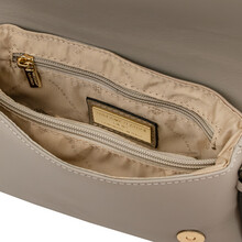 Biscuit Soft leather shoulder bag Light Taupe