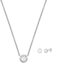 Set colier și cercei din argint cu jad