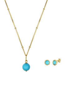 Set colier și cercei din argint placat cu aur Vermeil Mirage