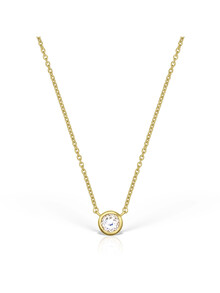 Colier auriu cu pandantiv din piatră semiprețioasă Topaz