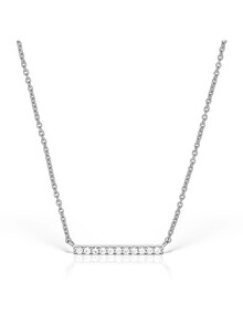 Colier din argint cu zirconiu natural Line