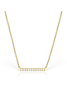 Colier auriu cu zirconiu natural Line