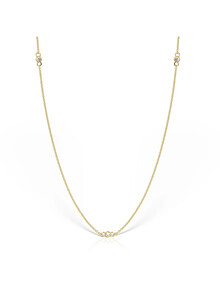 Colier auriu cu zirconiu natural Satellite