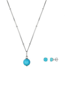 Set colier și cercei din argint Nia