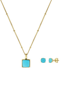 Set colier și cercei din argint placat cu aur Vermeil Mistral