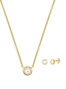 Set colier și cercei din argint placat cu aur Vermeil Silk