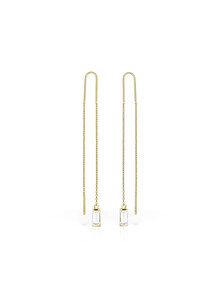 Cercei cu lanț din argint placat cu aur Elia