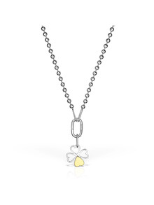 Colier cu biluțe și pandantiv trifoi