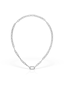 Colier din argint cu zale tip paperclip