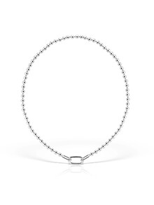 Colier din argint cu mărgele metalice