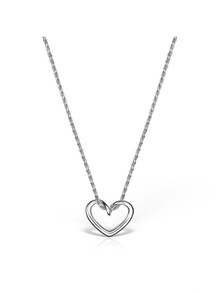 Colier elegant tip șnur cu inimă din argint 925