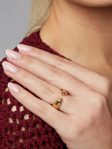 Inel lat argint placat cu aur 18k Aine