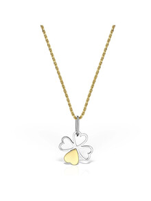 Lanț Rope auriu cu pandantiv Trifoi
