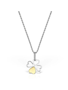 Lant împletit cu pandantiv trifoi din argint