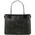 Geanta shopper Tuscany Leather neagra cu pattern floral Atena