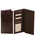 Portofel barbati din piele maro inchis Tuscany Leather cu doua pliuri