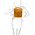 Geanta convertibila in rucsac Tuscany Leather din piele galbena Patty