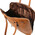 Geanta business moderna  dama din piele naturala Tuscany Leather, coniac, TL Smart