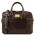 Geanta laptop barbati din piele naturala Tuscany Leather, Urbino, maro inchis
