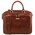 Geanta laptop din piele naturala Tuscany Leather, maro, Pisa