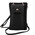 Geanta telefon Tuscany Leather din piele neagra mini cross