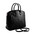 Geanta din piele naturala dama Tuscany Leather, neagra, cu imprimeu floral Gaia