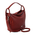 Geanta rosie din piele naturala Tuscany Leather, Hobo