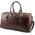 Geanta voiaj din piele maro inchis, cu catarame, marime mare, Tuscany Leather, V
