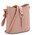 Geanta de dama din piele naturala roz pudrat, Tuscany Leather, Teti