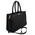 Geanta de dama din piele naturala neagra, Tuscany Leather, Woven